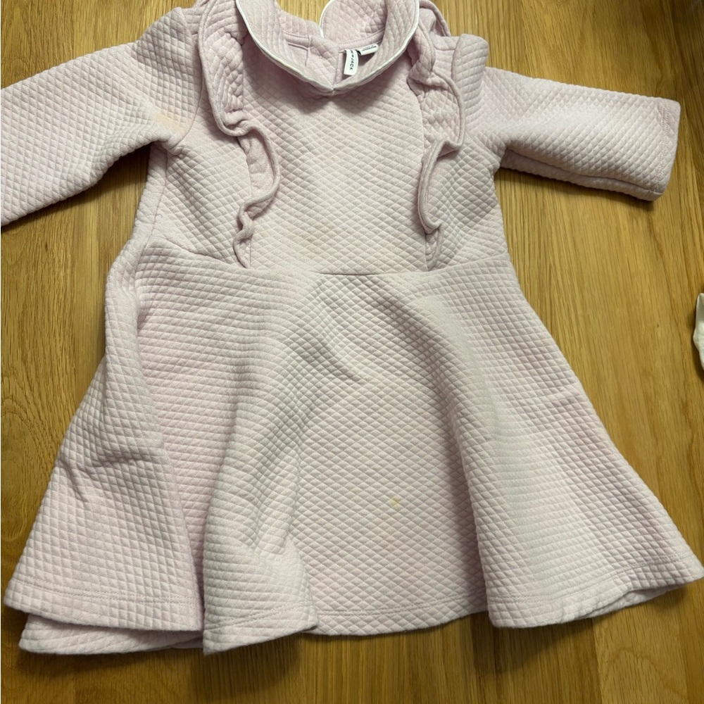 Janie and Jack Light Pink Quilted Dress